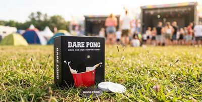 Dare Pong Trinkspiel als Geschenk für Festival und Party
